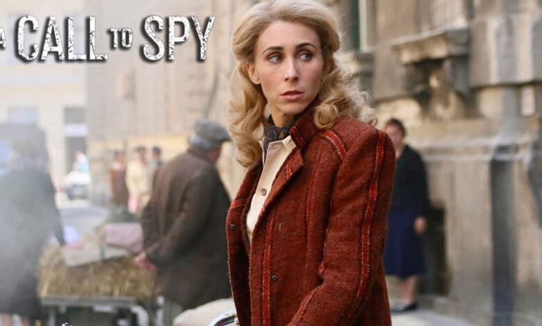 a call to spy moviestill with sarah megan thomas. World War 2 story with Winston Churchill's spies.