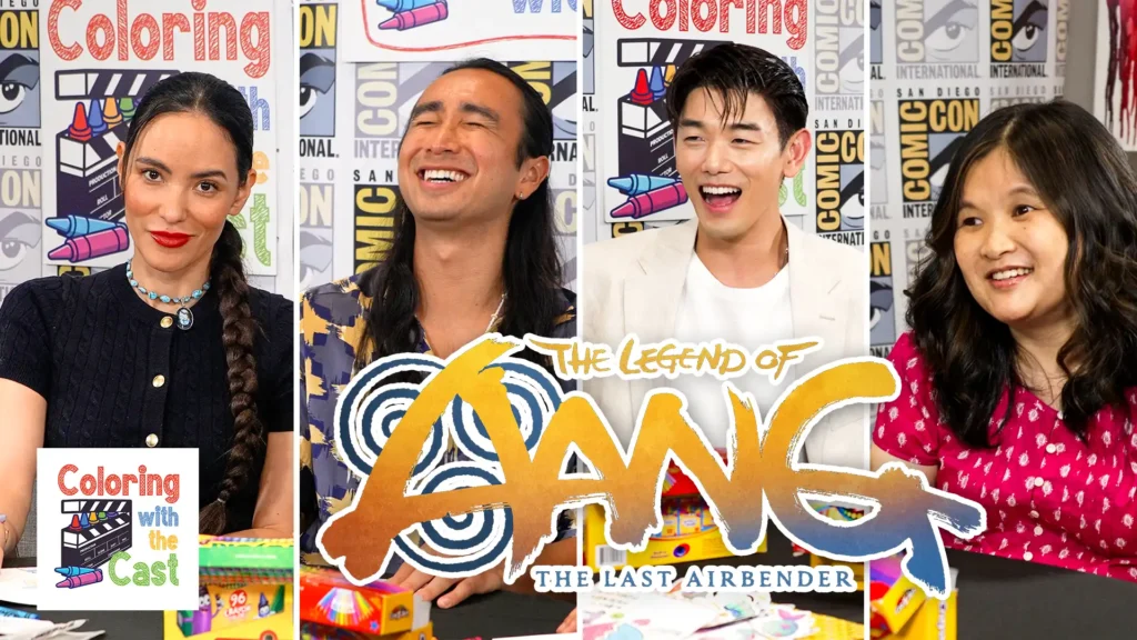 Avatar Aang the last airbender coloring cast
